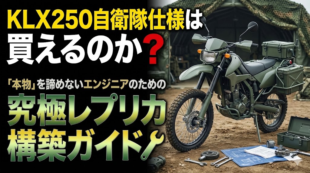 KLX250自衛隊仕様は買えるのか？「本物」を諦めないエンジニアのための究極レプリカ構築ガイド