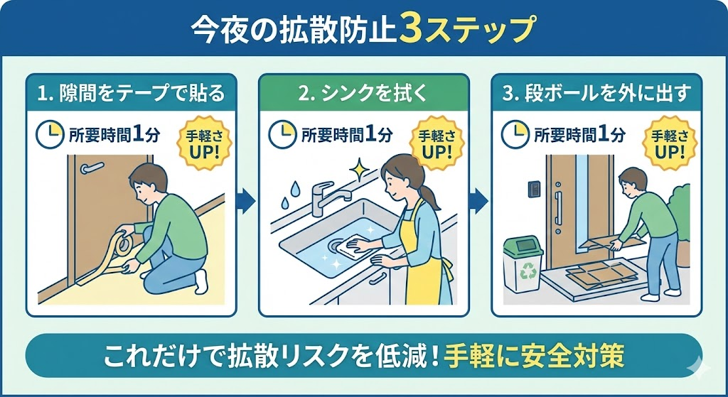 ゴキブリ拡散防止