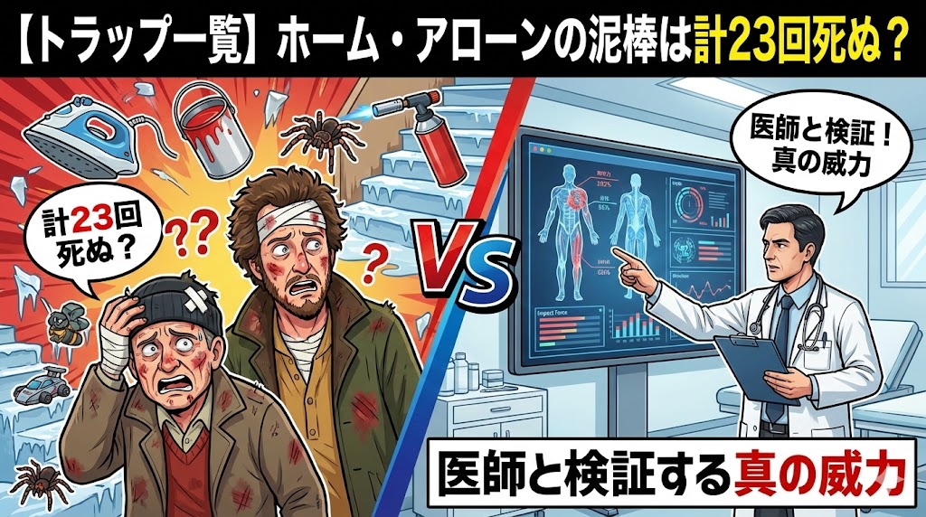 【トラップ一覧】ホーム・アローンの泥棒は計23回死ぬ？医師と検証する真の威力