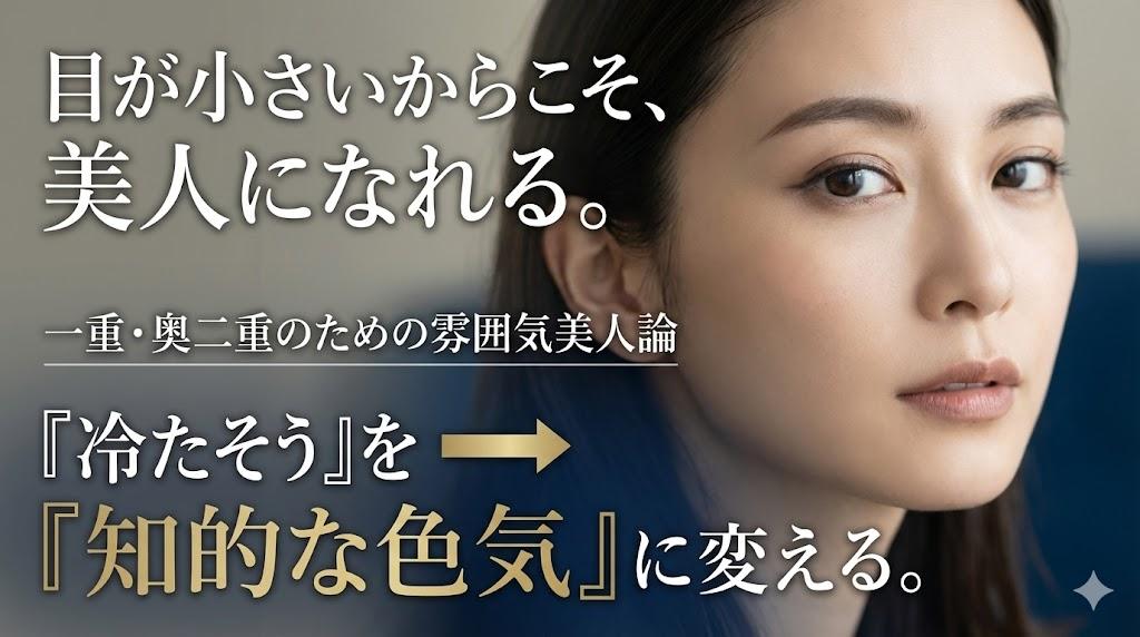 目が小さいからこそ美人になれる。「冷たそう」を「知的な色気」に変える、一重・奥二重のための雰囲気美人論目が小さい 美人