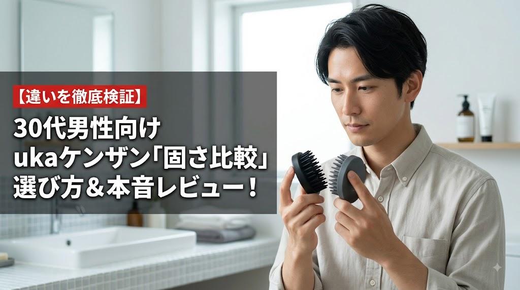 【30代男性向け】ukaスカルプブラシ「ケンザン」の固さ比較と選び方！頭皮プレケアの本音レビュー