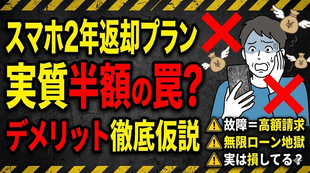 スマホ・iPhone2年返却プランのレンタルのデメリットとは？徹底仮説