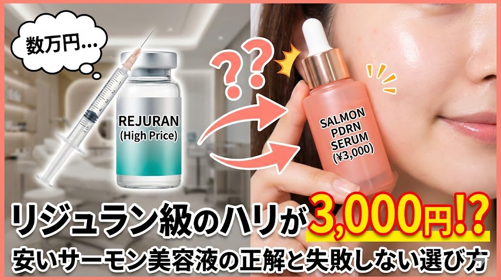 リジュラン級のハリを3,000円で？安いサーモン美容液の正解と失敗しない選び方