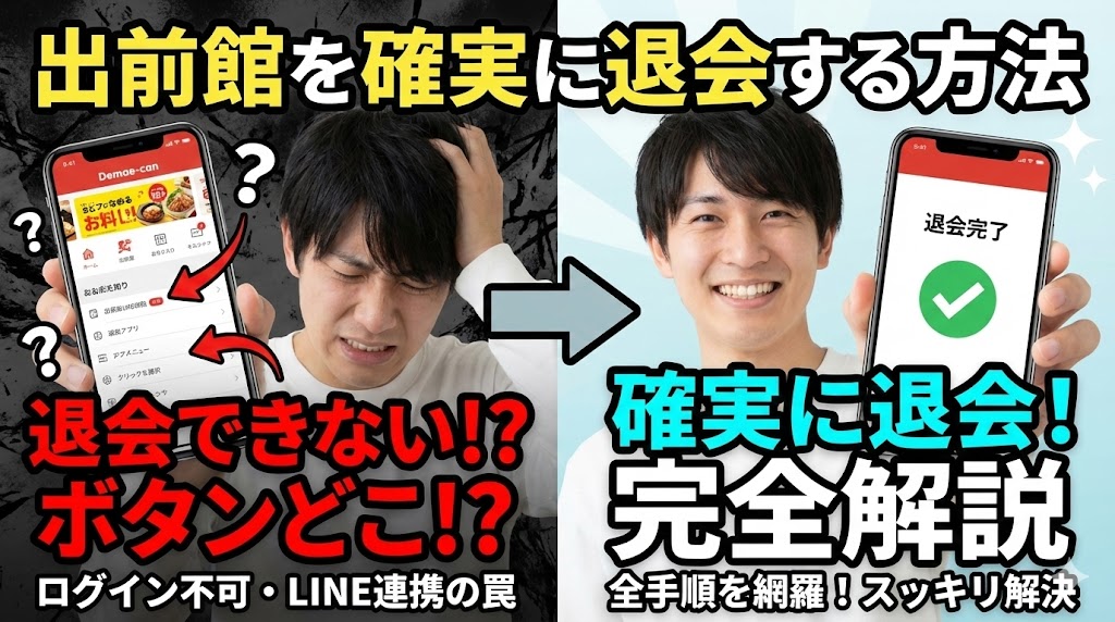 出前館を確実に退会する方法｜ログインできない・LINE連携の解除まで完全解説