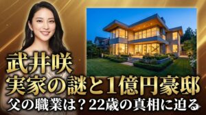 武井咲の実家は金持ち？父の職業と「22歳で建てた1億円豪邸」の真相