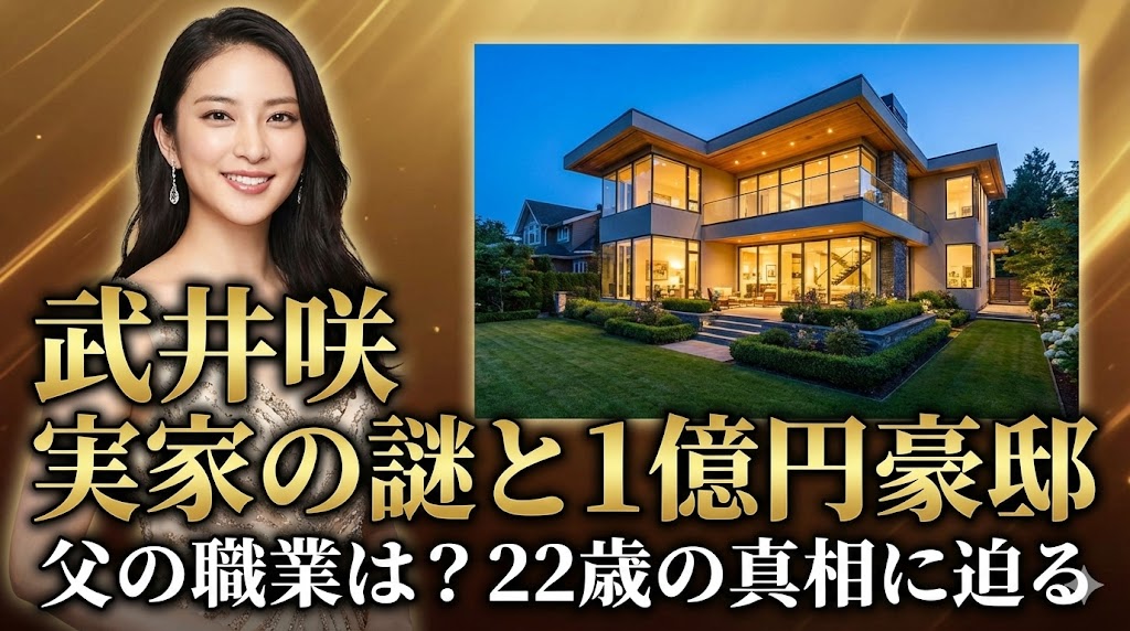 武井咲の実家は金持ち？父の職業と「22歳で建てた1億円豪邸」の真相